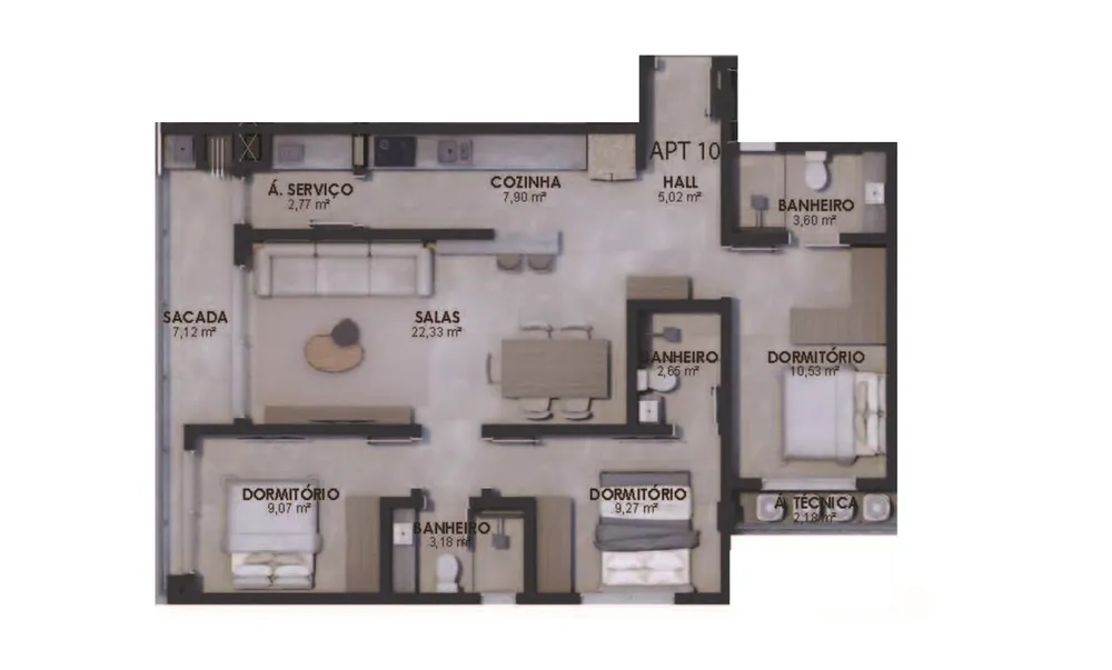 Apartamento, 3 quartos, 97 m² - Foto 11