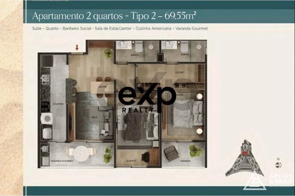 Apartamento, 2 quartos, 68 m² - Foto 55
