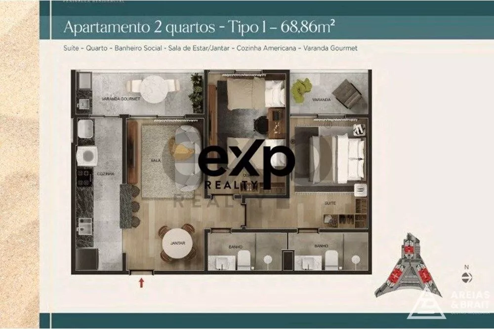 Apartamento, 2 quartos, 68 m² - Foto 42