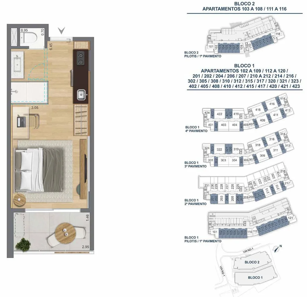 Apartamento, 1 quarto, 27 m² - Foto 4