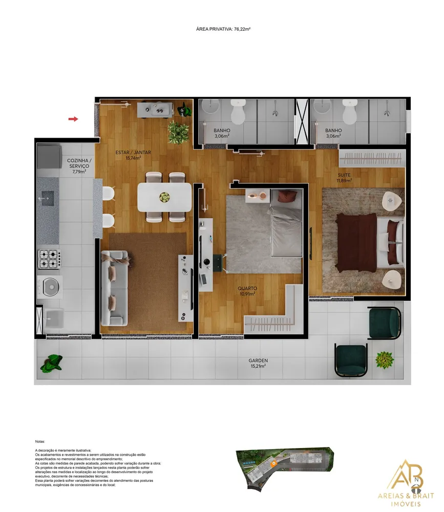 Apartamento, 1 quarto, 40 m² - Foto 21