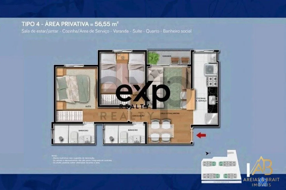 Apartamento, 2 quartos, 56 m² - Foto 5