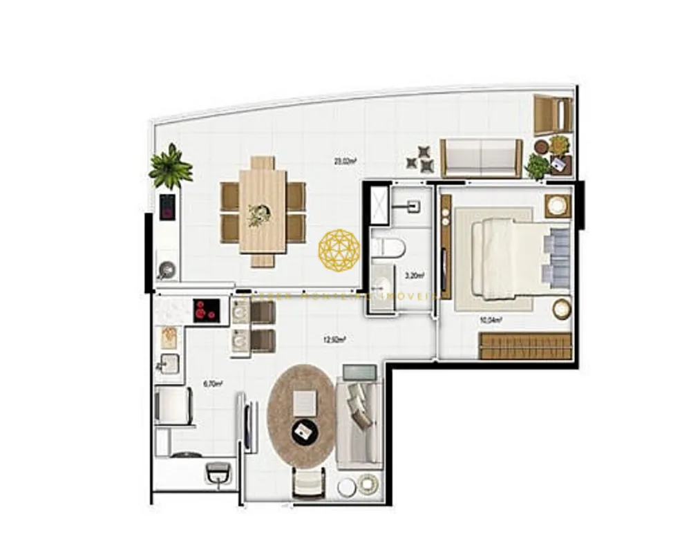 Apartamento, 1 quarto, 59 m² - Foto 5