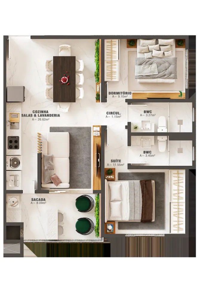 Apartamento, 2 quartos, 73 m² - Foto 6