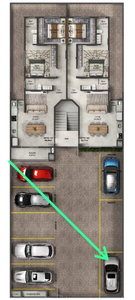 Apartamento, 2 quartos - Foto 2