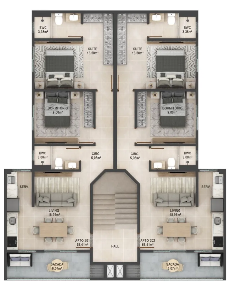Apartamento, 2 quartos, 60 m² - Foto 4