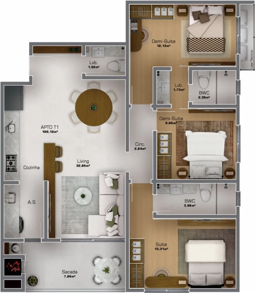 Apartamento, 2 quartos, 83 m² - Foto 12