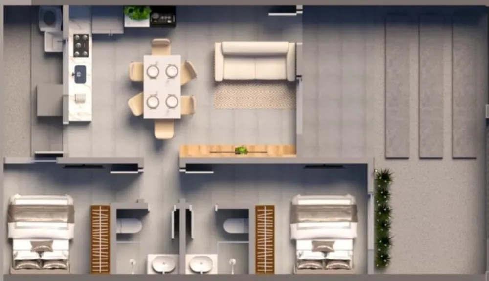 Casa, 2 quartos, 52 m² - Foto 4