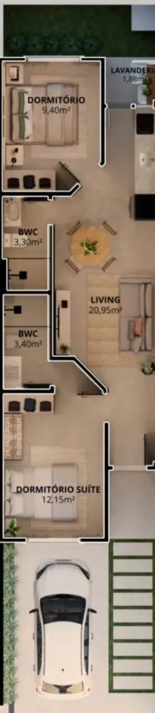 Casa, 2 quartos, 49 m² - Foto 4