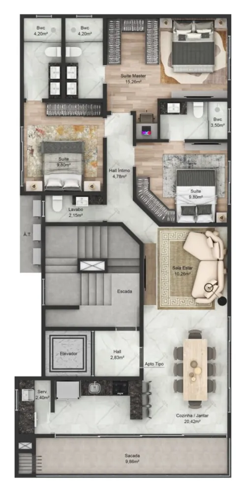Apartamento, 3 quartos, 112 m² - Foto 10