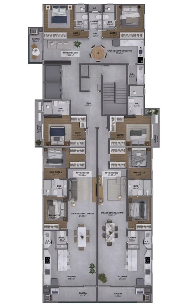 Apartamento, 2 quartos, 80 m² - Foto 3
