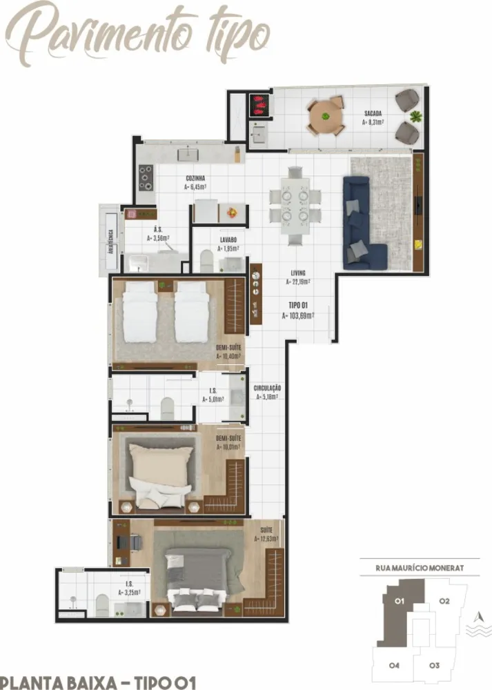 Apartamento, 3 quartos, 103 m² - Foto 5