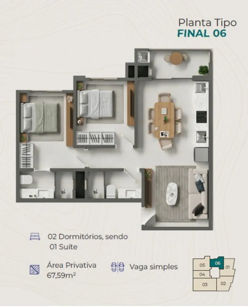 Apartamento, 2 quartos, 68 m² - Foto 6