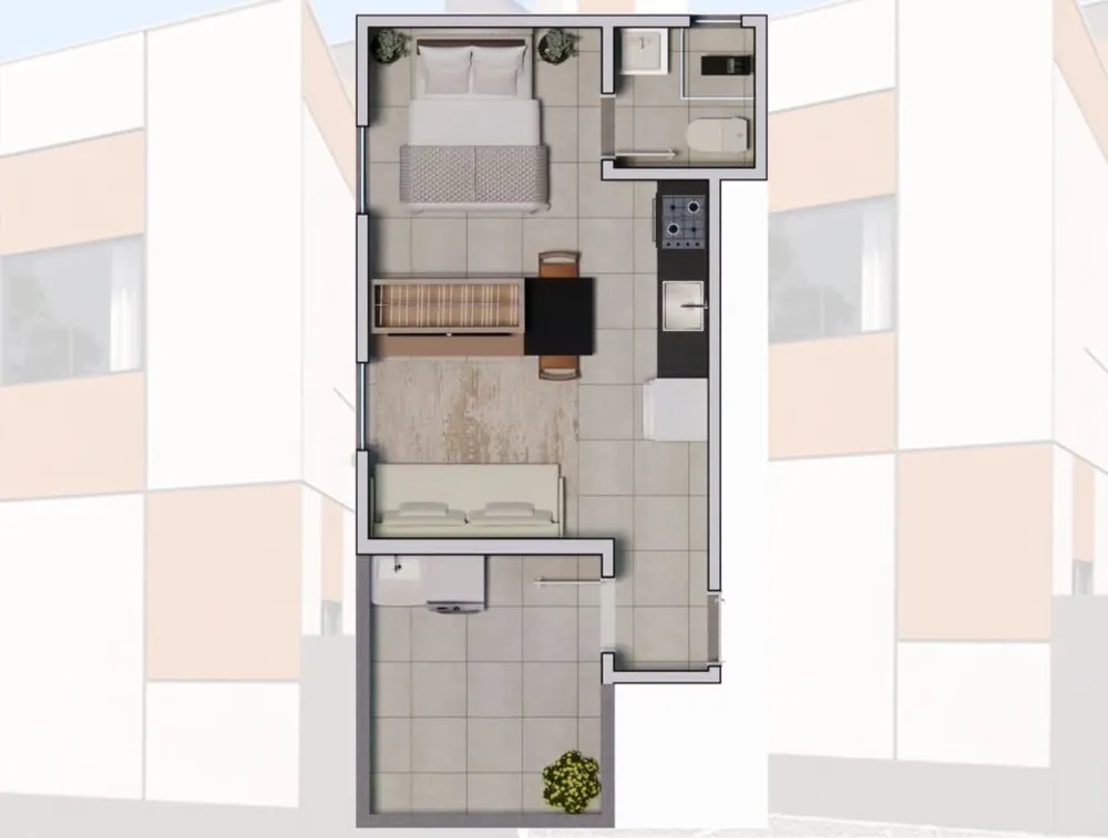 Apartamento, 1 quarto, 33 m² - Foto 6