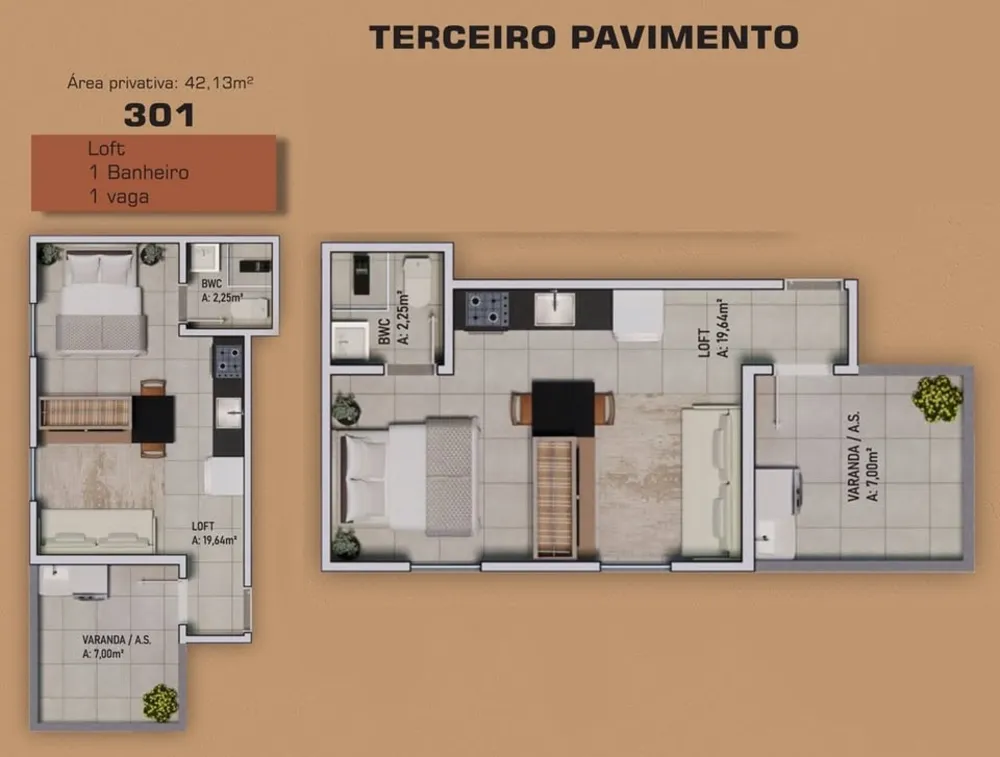 Apartamento, 1 quarto, 33 m² - Foto 5