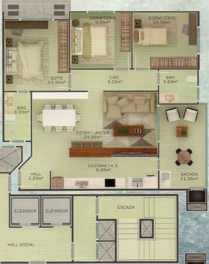 Apartamento, 2 quartos, 104 m² - Foto 4