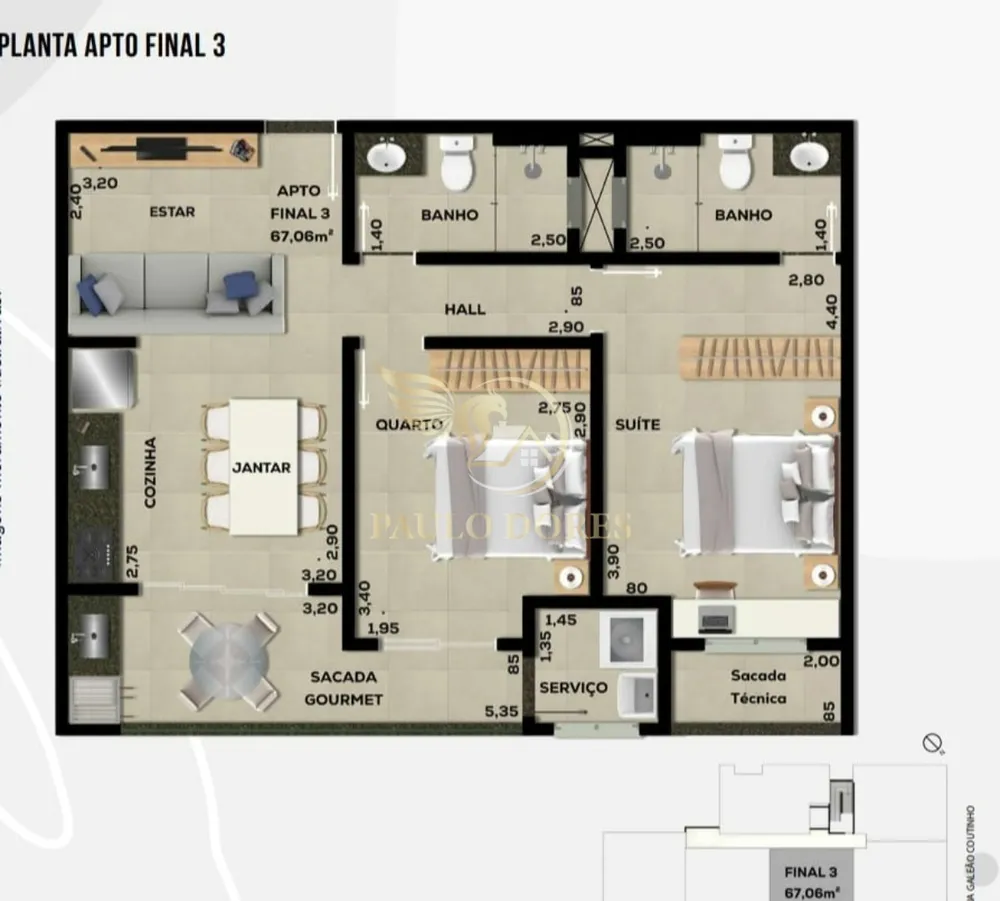 Apartamento, 2 quartos, 80 m² - Foto 9