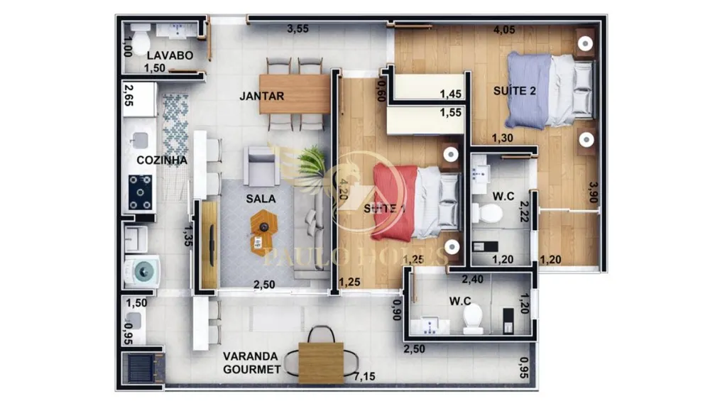 Apartamento, 2 quartos, 74 m² - Foto 9