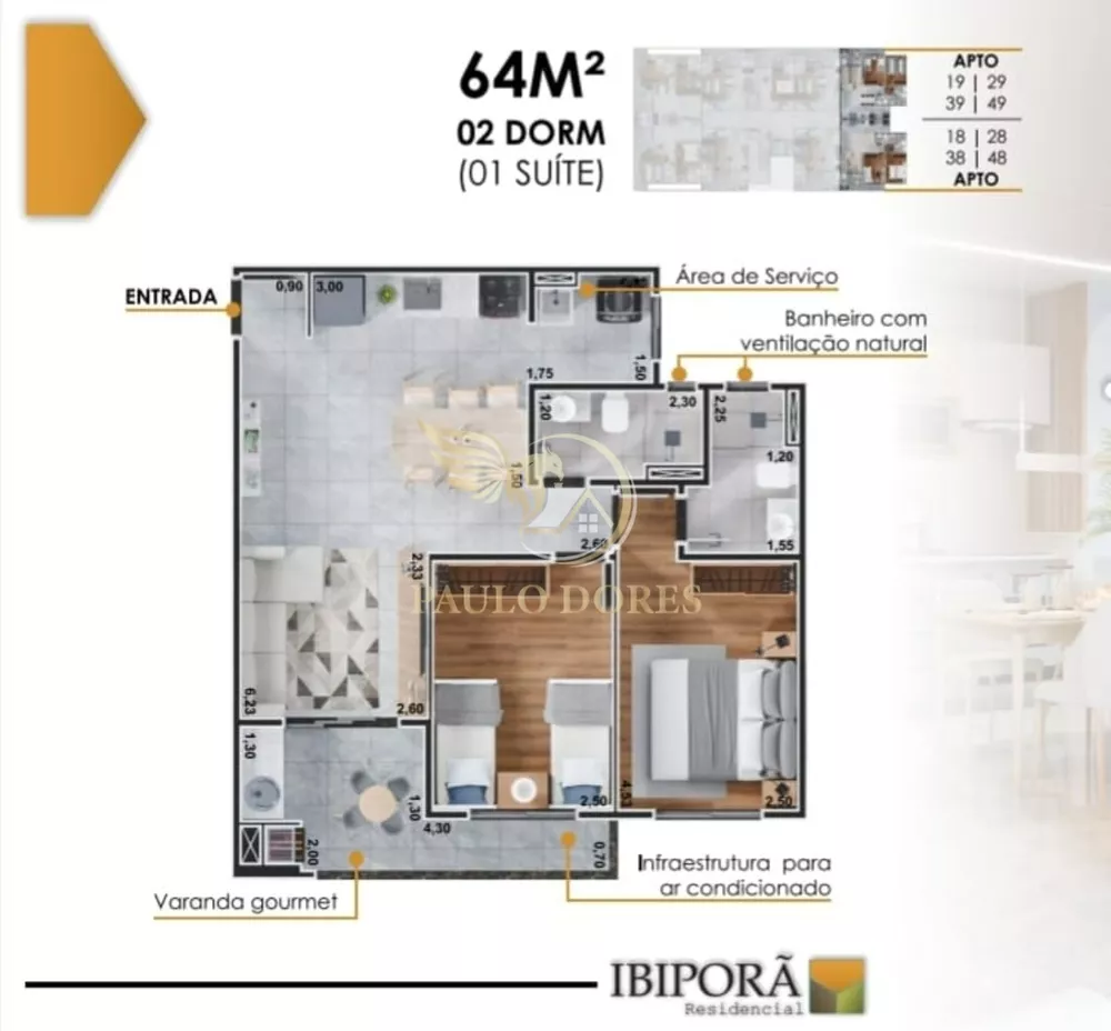 Apartamento à venda com 2 quartos, 65m² - Foto 5