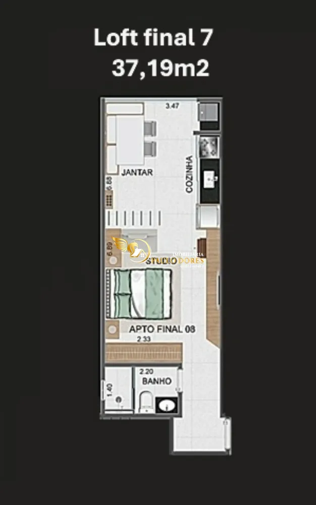 Apartamento, 1 quarto, 46 m² - Foto 9
