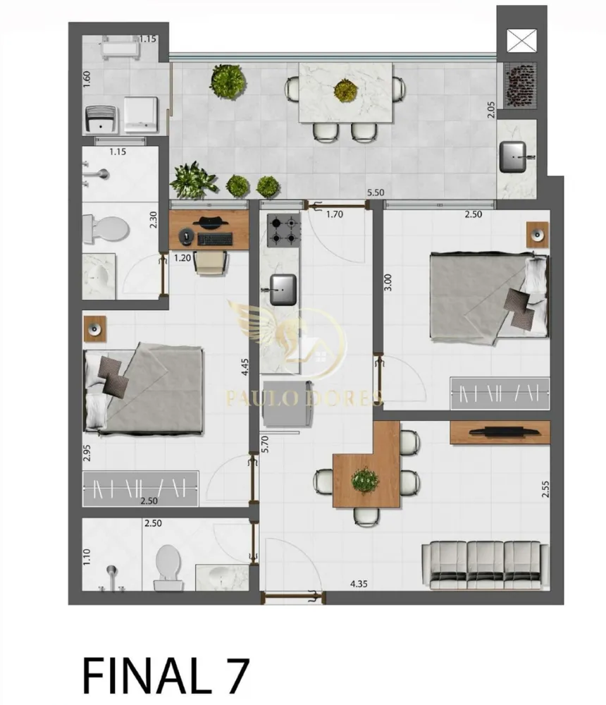 Apartamento, 2 quartos, 60 m² - Foto 8