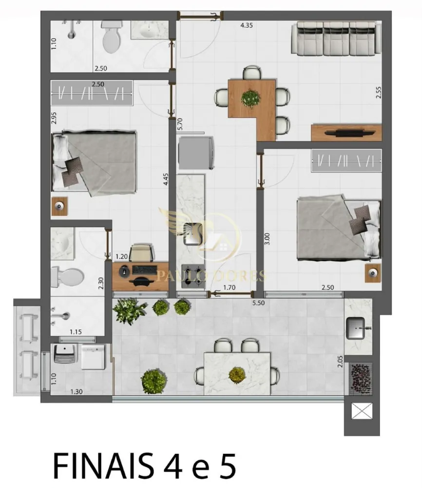 Apartamento, 2 quartos, 60 m² - Foto 7