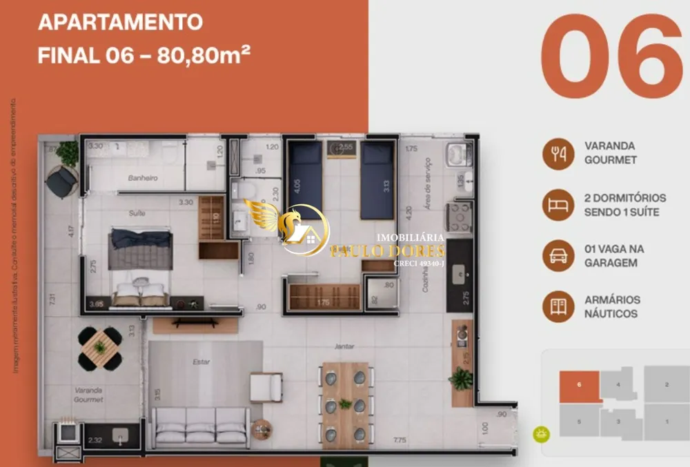 Apartamento, 2 quartos, 80 m² - Foto 8