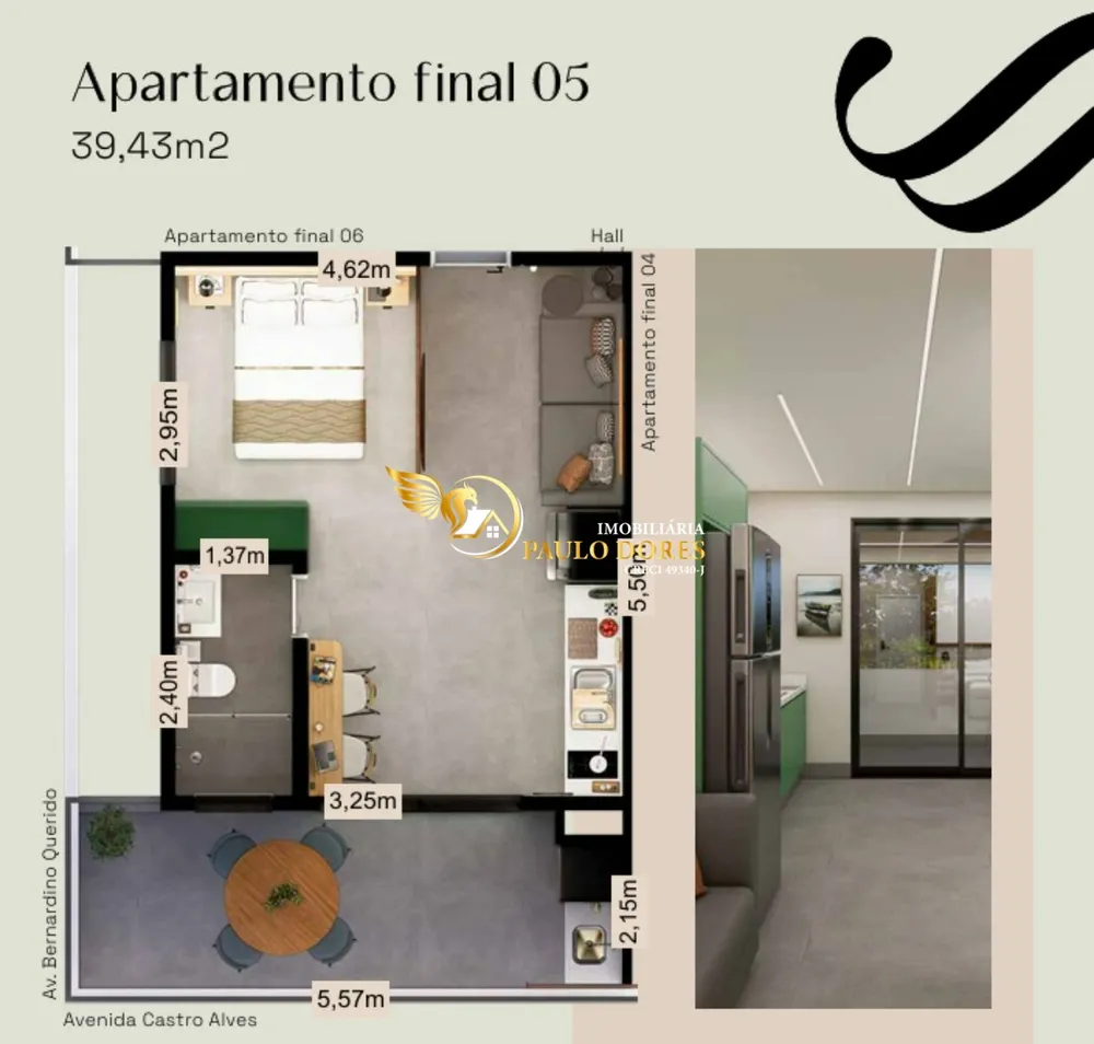 Apartamento, 1 quarto, 36 m² - Foto 5