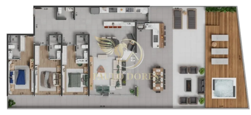 Cobertura, 3 quartos, 254 m² - Foto 12