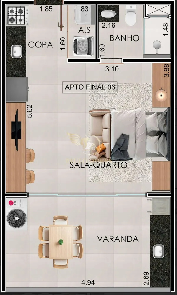 Apartamento, 1 quarto, 43 m² - Foto 7