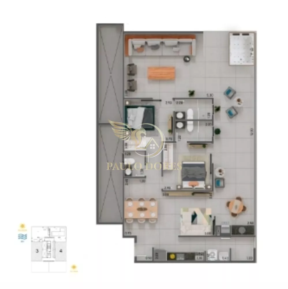 Cobertura, 2 quartos, 106 m² - Foto 3