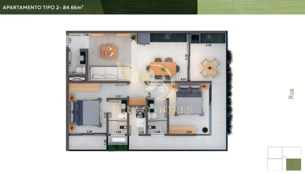 Apartamento, 2 quartos, 102 m² - Foto 9