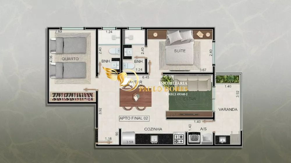 Apartamento, 2 quartos, 64 m² - Foto 4