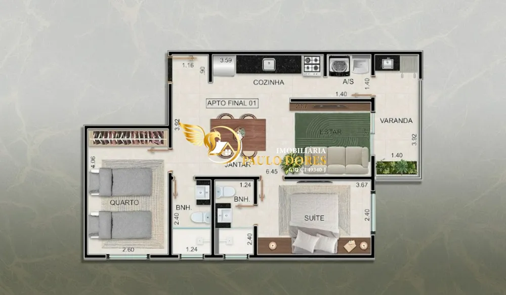Apartamento, 2 quartos, 64 m² - Foto 8