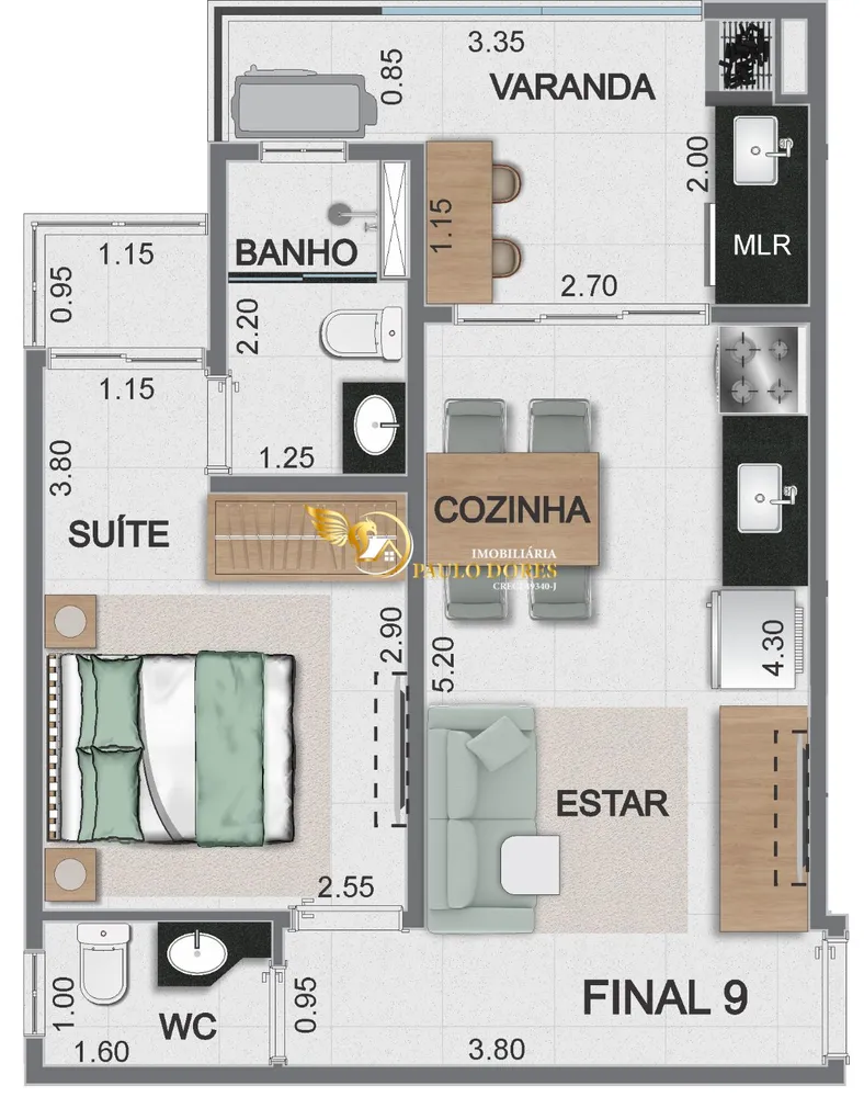 Apartamento, 1 quarto, 41 m² - Foto 9