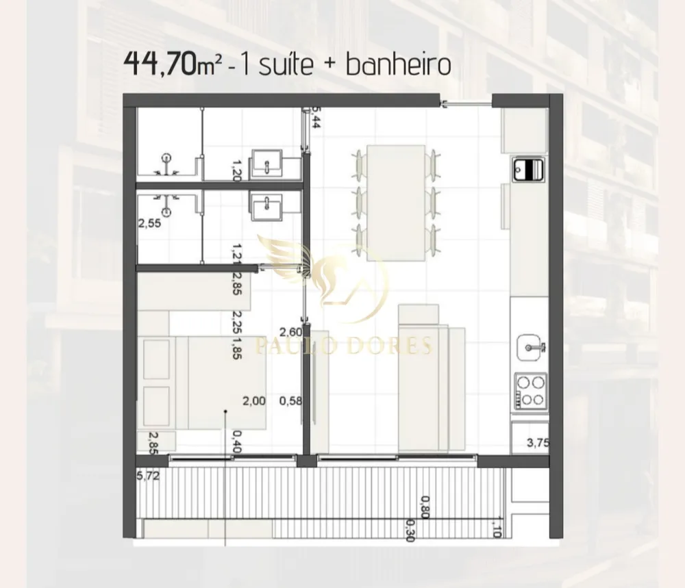 Apartamento, 1 quarto, 44 m² - Foto 5