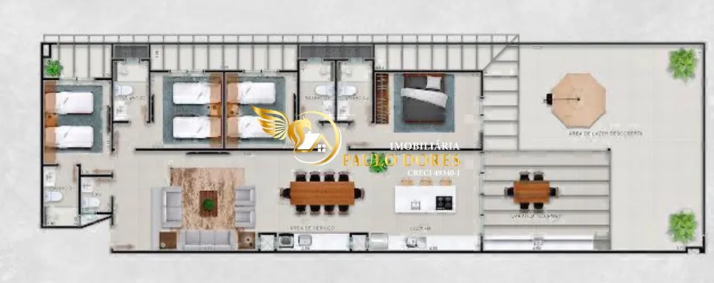 Cobertura, 4 quartos, 230 m² - Foto 1