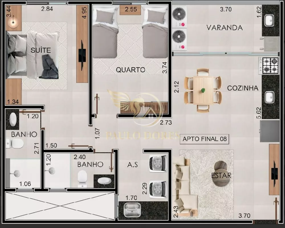 Apartamento, 2 quartos, 70 m² - Foto 4