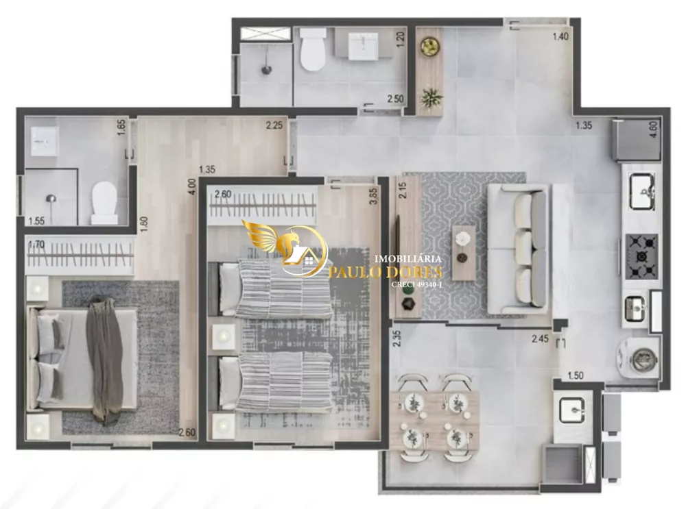Apartamento, 2 quartos, 59 m² - Foto 4