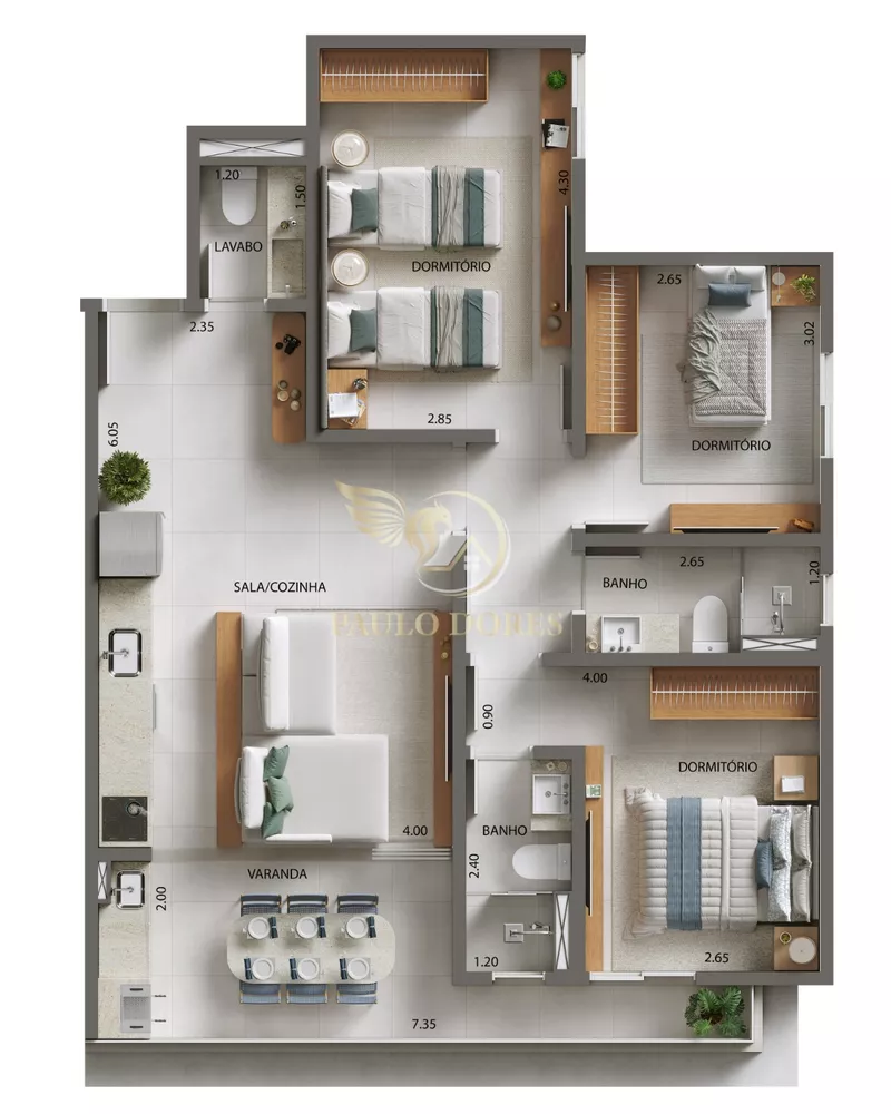 Apartamento, 2 quartos, 66 m² - Foto 4