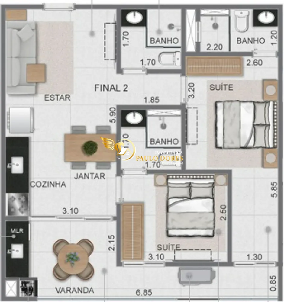 Apartamento, 2 quartos, 68 m² - Foto 10