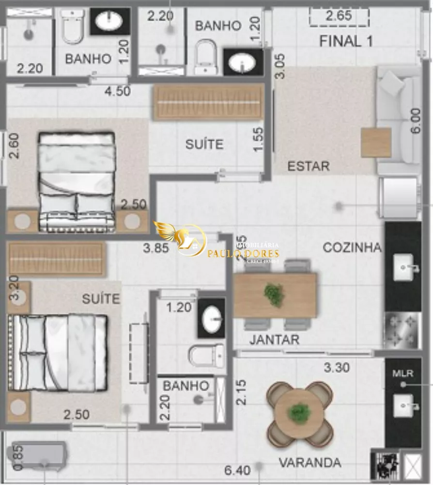 Apartamento, 2 quartos, 68 m² - Foto 3