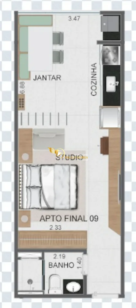 Apartamento, 1 quarto, 35 m² - Foto 10