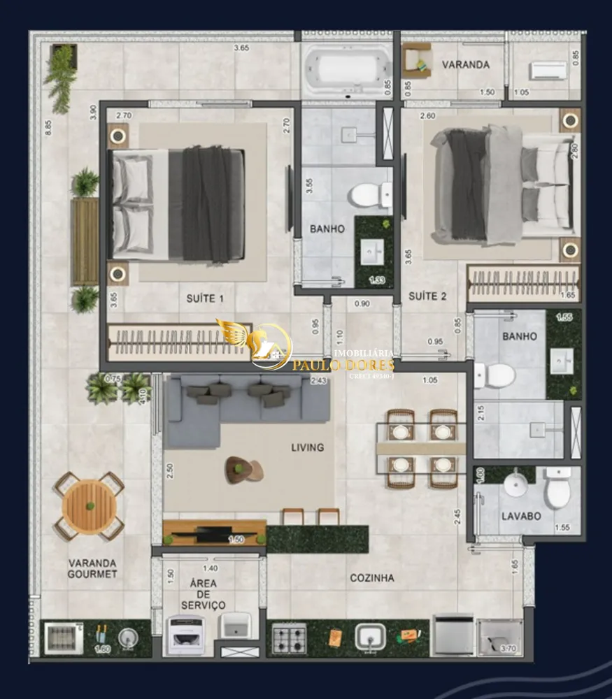Apartamento, 2 quartos, 79 m² - Foto 8