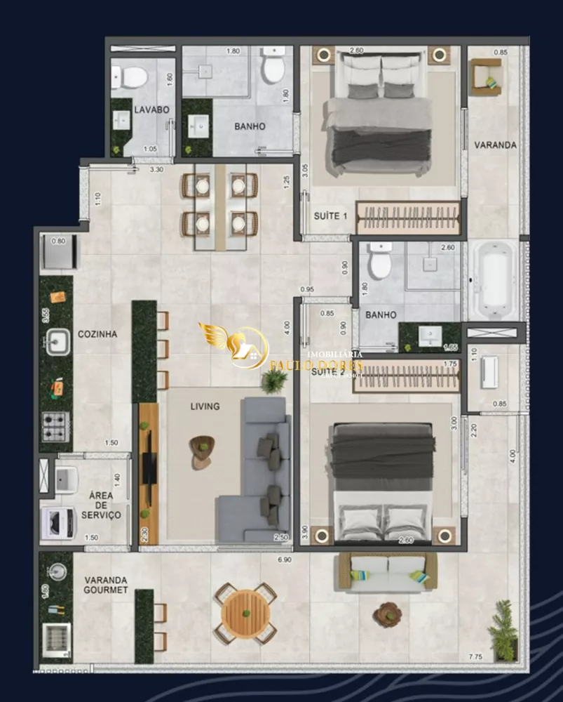 Apartamento, 2 quartos, 79 m² - Foto 3