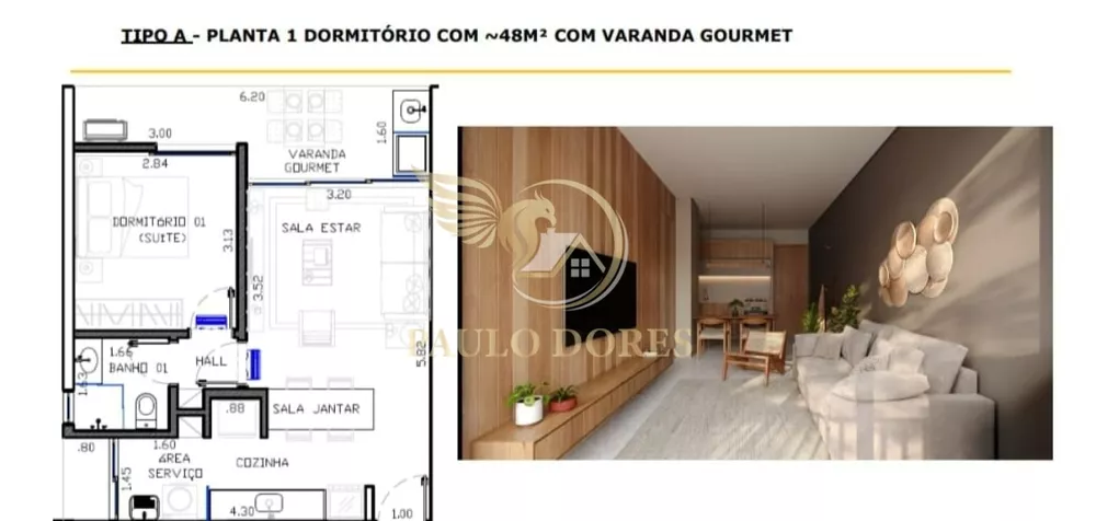 Apartamento, 1 quarto, 49 m² - Foto 2