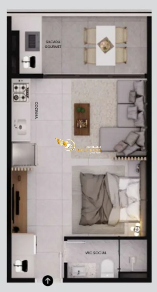 Apartamento, 1 quarto, 37 m² - Foto 8