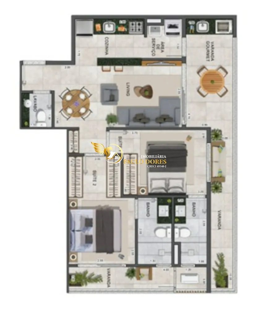 Apartamento, 2 quartos, 75 m² - Foto 4
