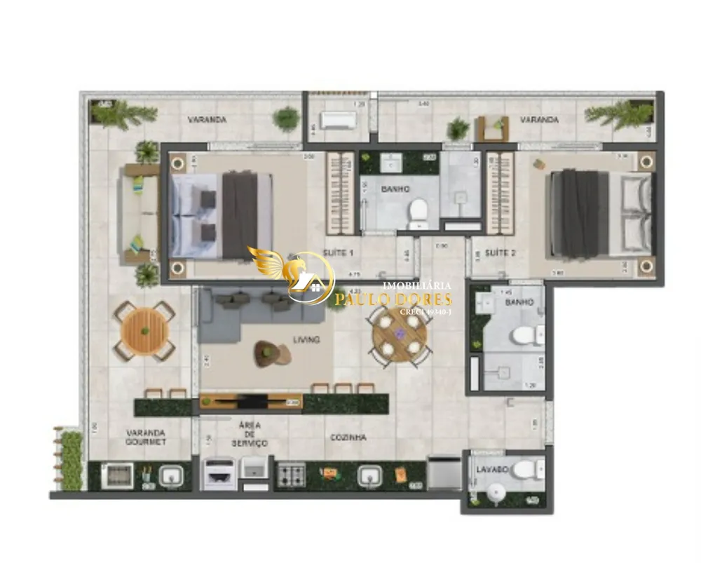 Apartamento, 2 quartos, 75 m² - Foto 2
