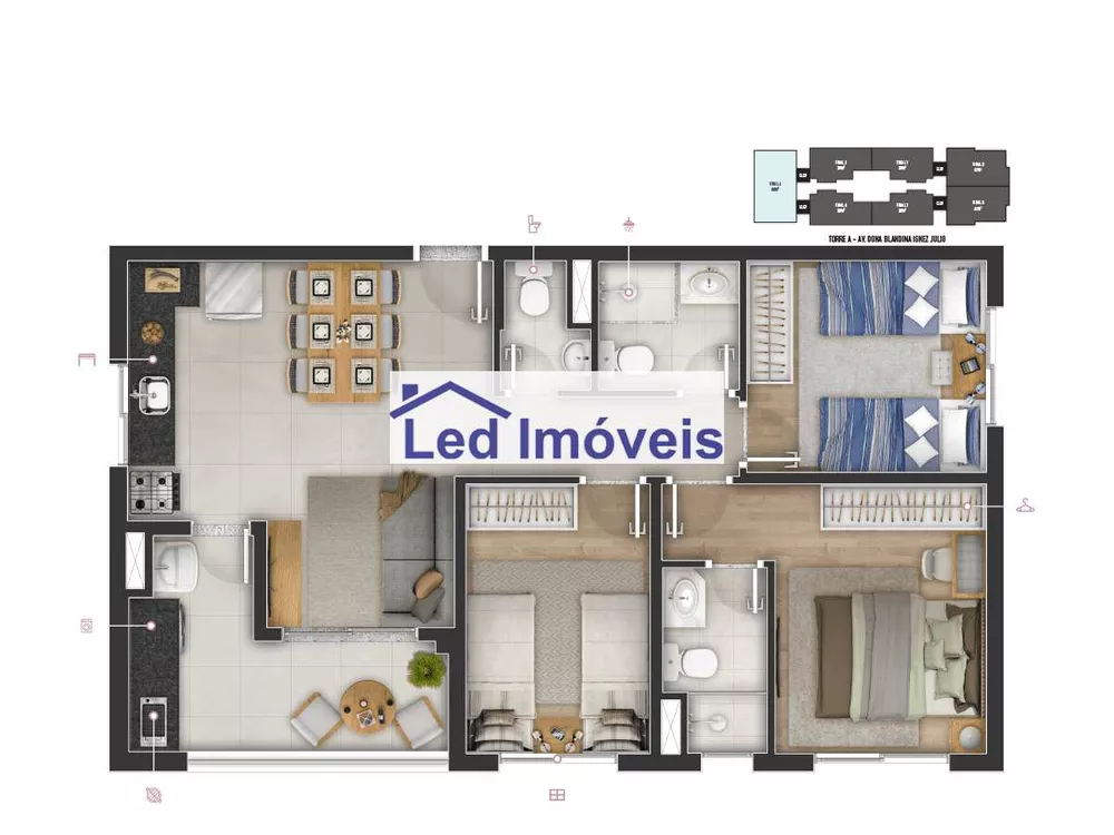 Apartamento à venda com 2 quartos, 40m² - Foto 27